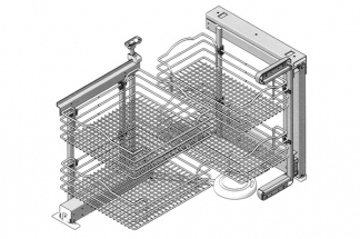 803B/SXC Сетка Dynamic Corner в угловую базу, отделка хром, левая